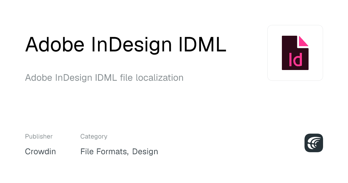 Idml Parser Logo Transparent Adobe InDesign IDML Files Localization and Translation