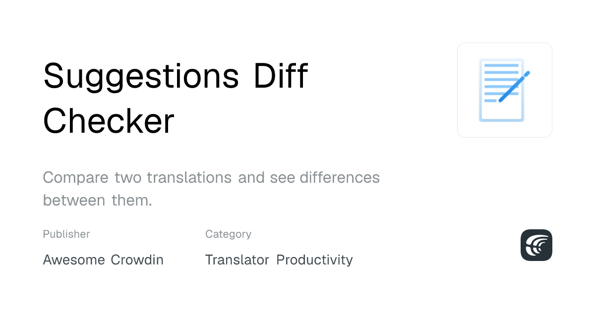 Diff Checker: Compare Differences Between Translations